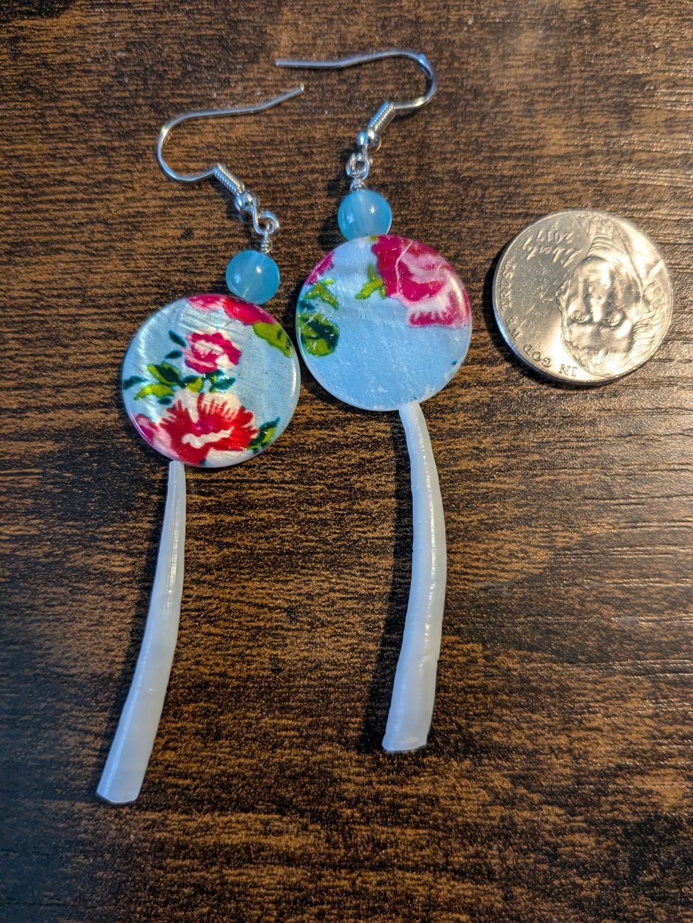 Kokum Scarf Dentalium Shell Earrings
